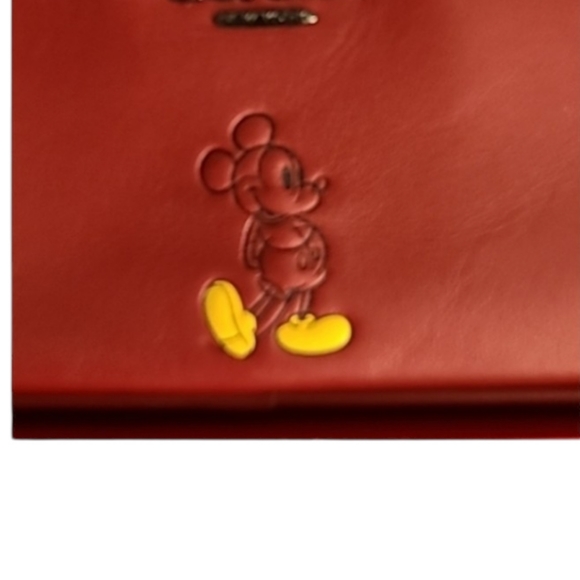 Coach x Disney Mickey Red Crossbody Pouch Bag Leather Limited Edition NWT - Picture 6 of 6